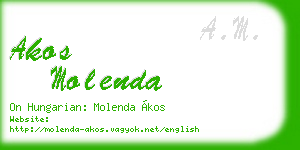 akos molenda business card